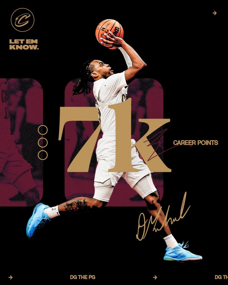 未來可期！加蘭騎士生涯得分達(dá)到7000分 隊史第11位！