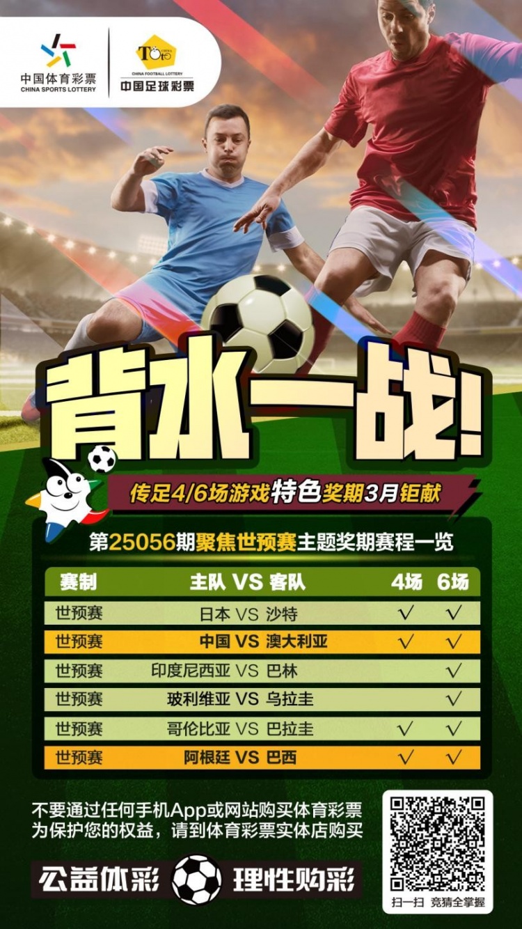 國(guó)足背水一戰(zhàn)！傳足特色獎(jiǎng)期第25056期聚焦世預(yù)賽