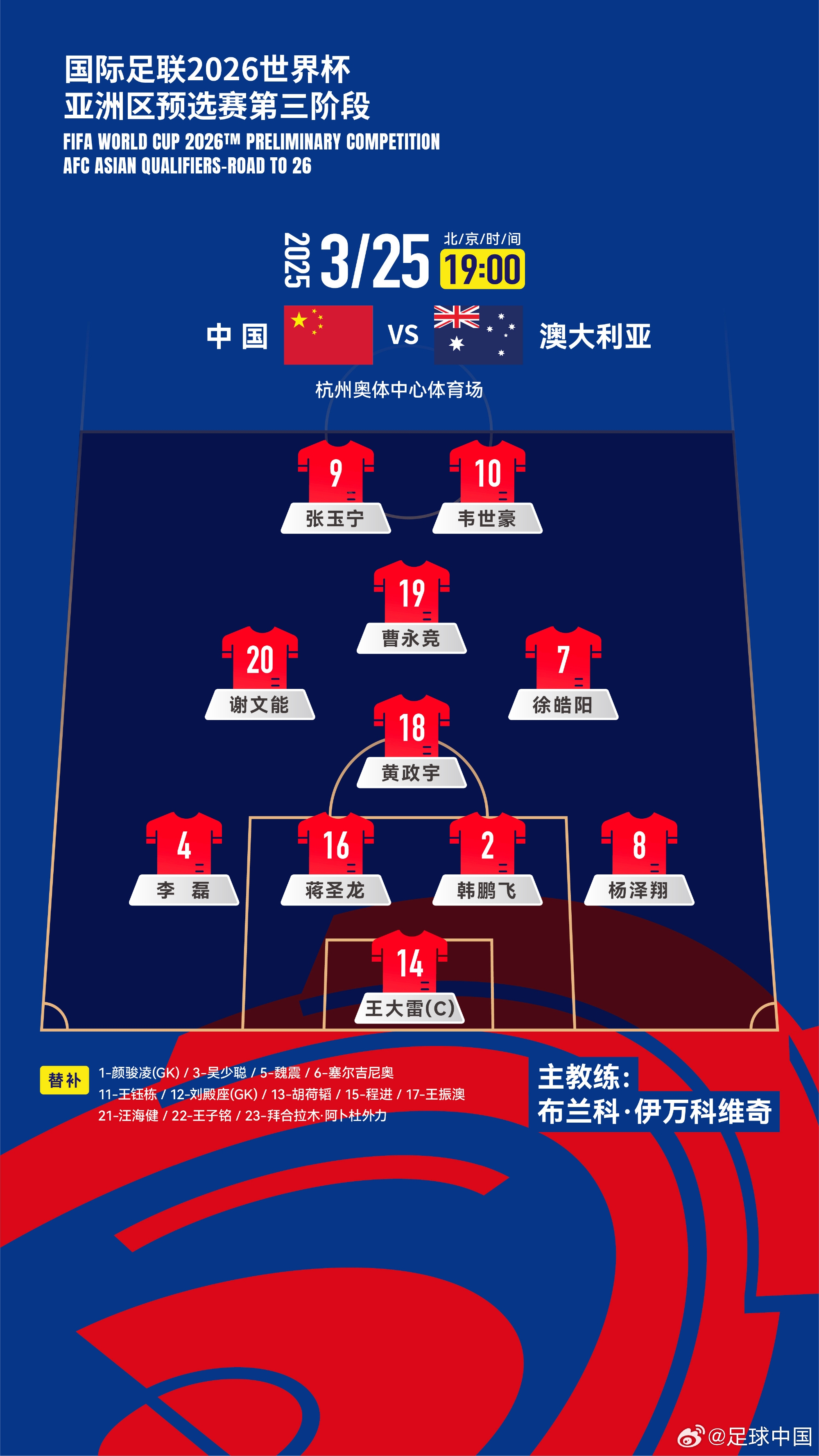 認(rèn)定單后腰！伊萬執(zhí)教國足12場全部是442，今天第7次菱形中場