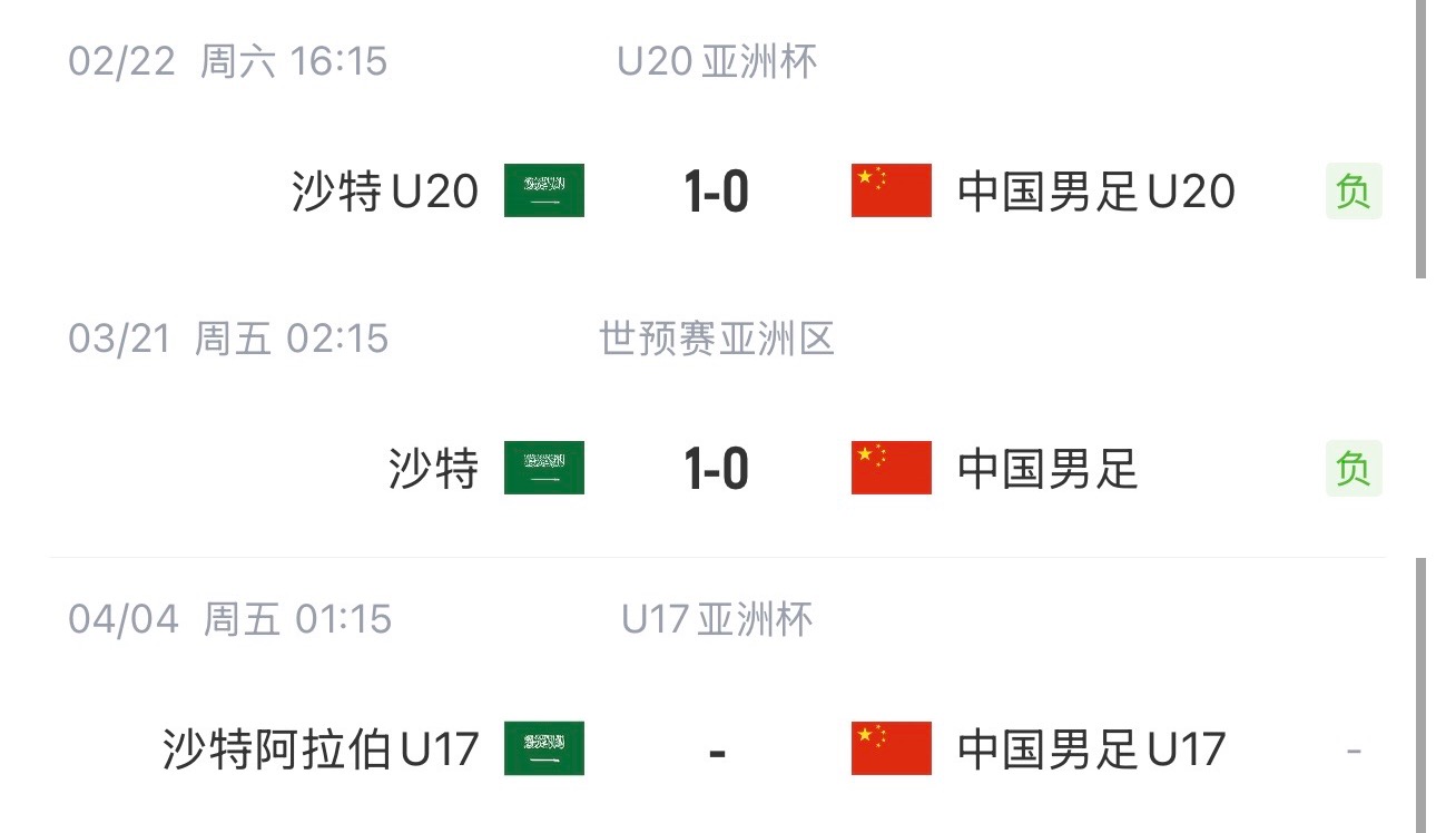 國字號三遇沙特！國少U17亞洲杯首戰(zhàn)對陣沙特，此前國足&國青均負